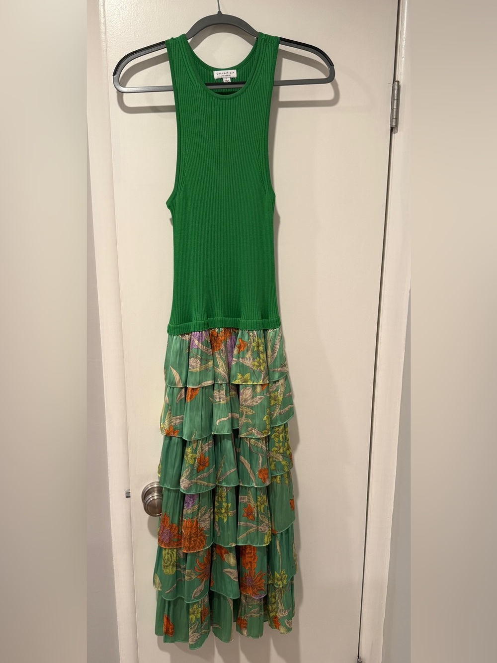 Current Air Los Angeles Green Floral Tiered Maxi Dress – Size L